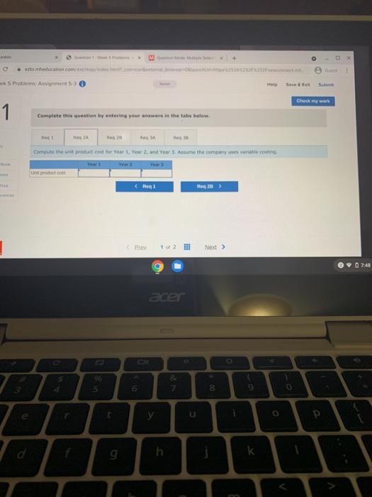 costs per unit: Manufacturing Direct materials Direct Labor Variable manufacturing overhead Variable