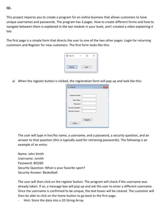  using visual studios 2022 and visual basics code. in windows form