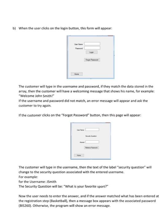 application(.net framework) Q1. This project requires you to create a program for
