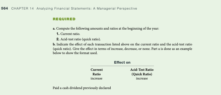 Problems 563 PROBLEM 14-10. Comprehensive Financial Statement Analysis [LO 1, 3] Marty