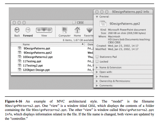 Consider the model/view/control example depicted in Figures 6-16 and 6-15. a. Redraw
