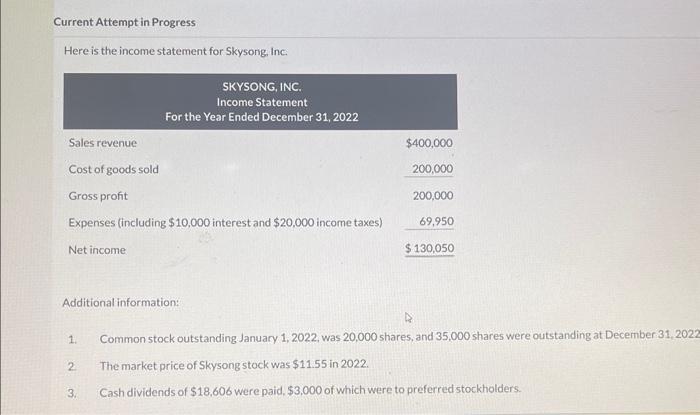i just want values no explanation Current Attempt in Progress Here is