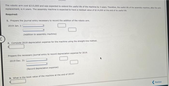 arm on a large assembly machine on January 1, 2019. At that