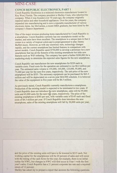  CONCH REPUBLIC ELECTRONICS, PART 1 Conch Repablic Electronics is a midsized