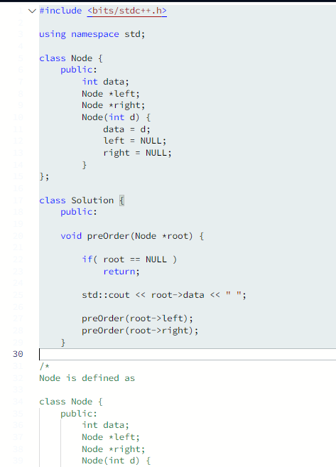  \#include bits/stdc++.h> using namespace std; class Node \{ public: int data;