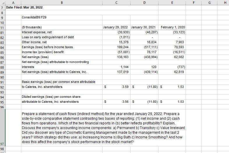 Mar 28, 2022 \end{tabular} B C D E FGH 1 ConsolidatB9:F29 Consolidated