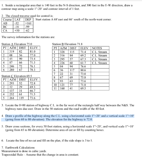  1. Inside a rectangular area that is 140 feet in the
