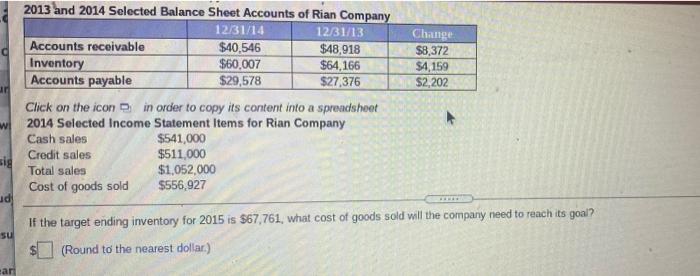 Change $8,372 $4, 159 $2,202 ar 2013 and 2014 Selected Balance