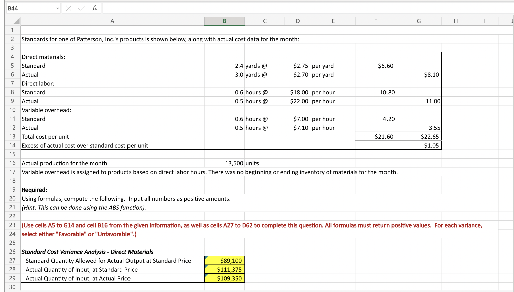 Please only answer this in EXCEL format. you can see it from