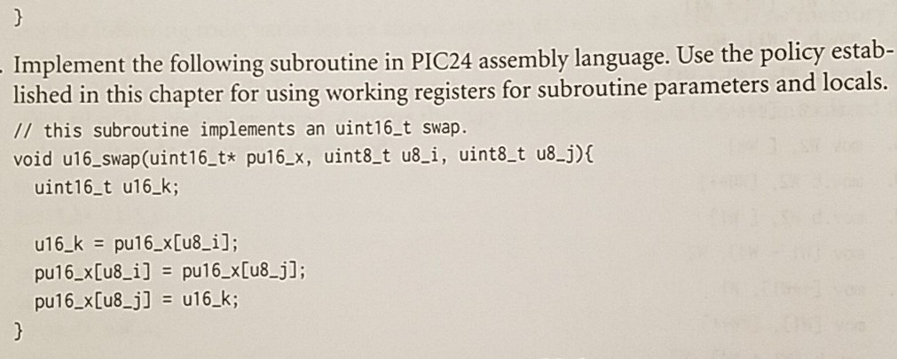  please show work and explain steps Implement the following subroutine in