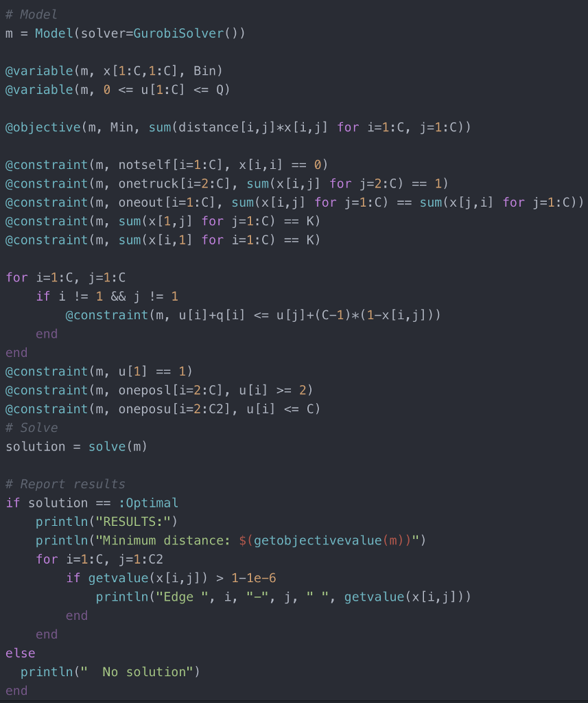 given data, but it says that there are no feasible solution. Hope