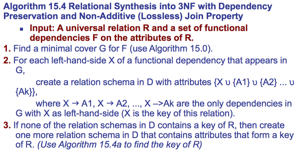 Subject: Databases Question: Consider the universal relation R = {A, B, C,