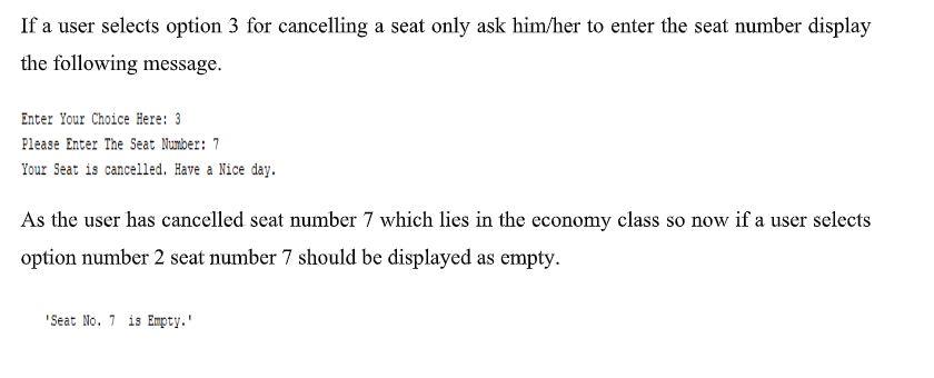 3 for cancellation of Booking. Please Type o to Exit Program. Enter