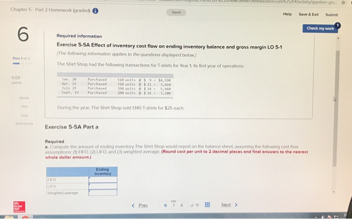  ewonnect education.com%252F/activity/question-gro Chapter 5 - Part 2 Homework (graded) Saved Help