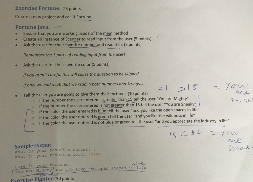  Exercise Fortune: 25 points Create a new project and call it