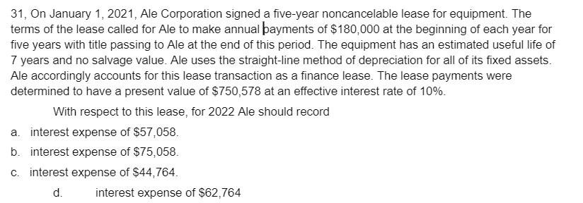 Please explain on how you got the answer 31, On January 1,