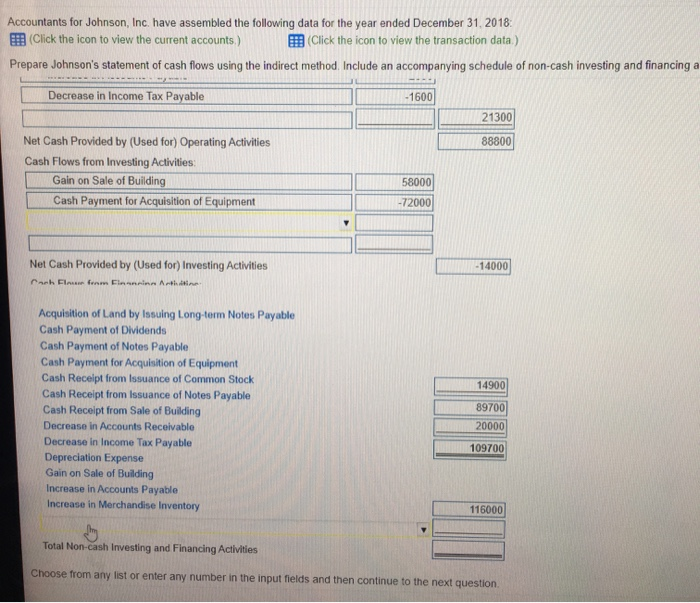 equipment with cash Acquisition of land by issuing long-term notes payable Book