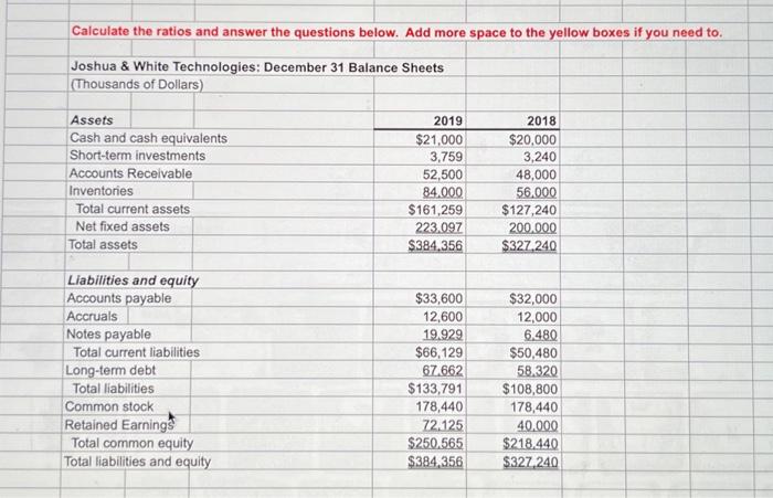 I need help figuring out how to solve the blank yellow boxes
