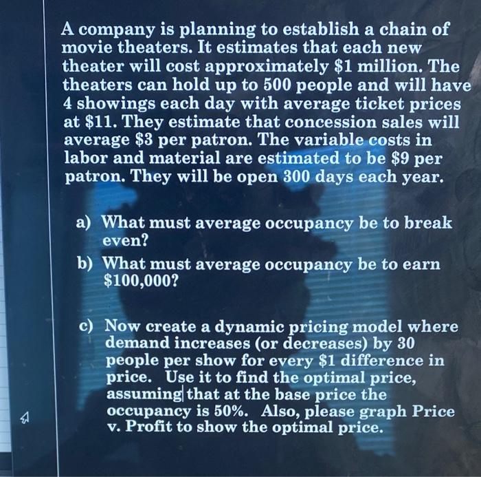 I only need part CDo it in Excel Solve Part C A
