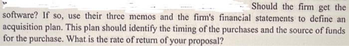 timings of the purchases as well as the source if possible 2.