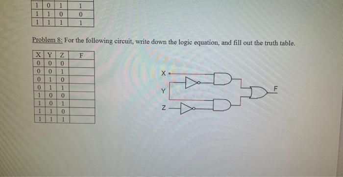 please walk through basicallt Problem 8: For the following circuit, write down