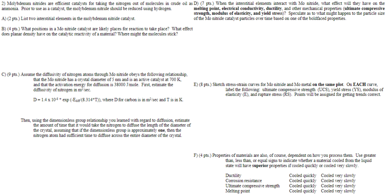  Please answer all parts of question 2. Please include all steps