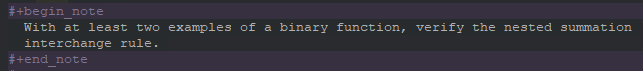  #+begin note With at least two examples of a binary function,
