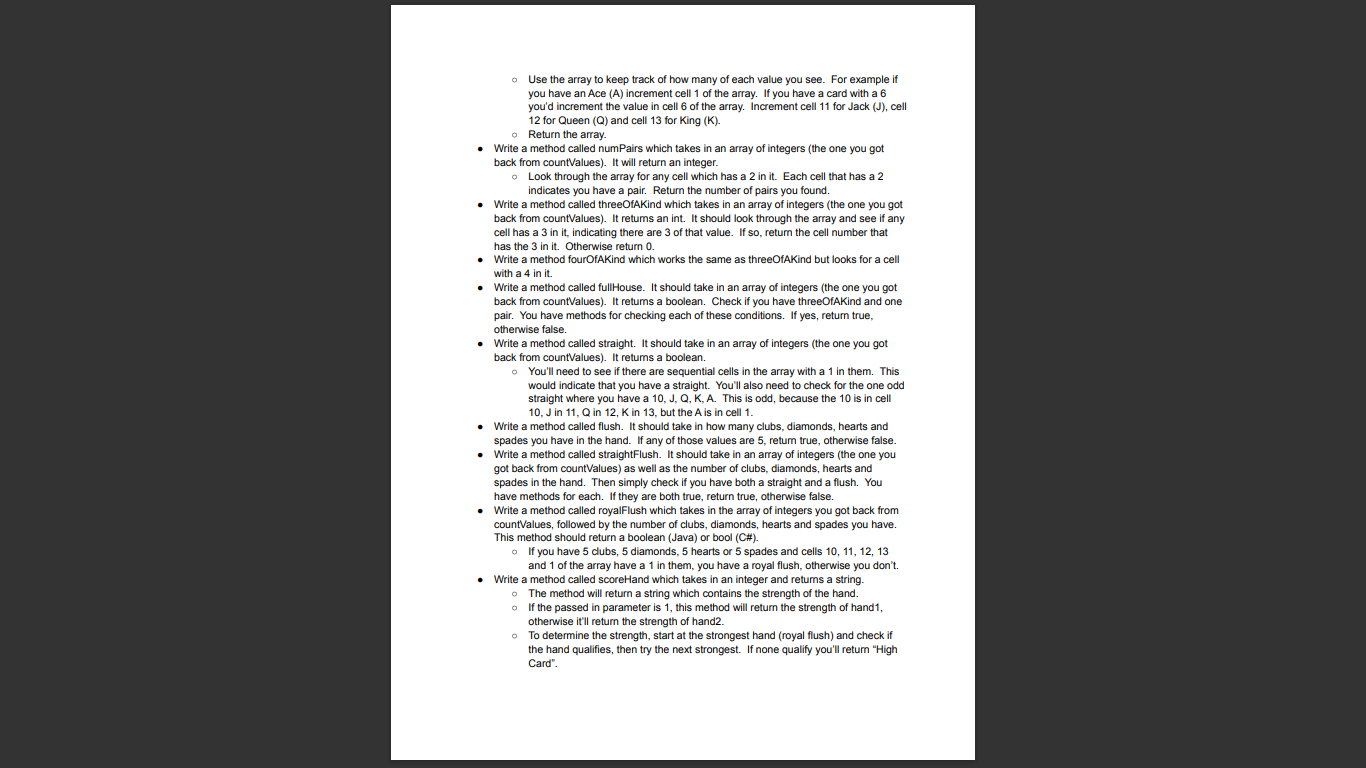 Main.java I only need you to create Poker.java file. Code must be