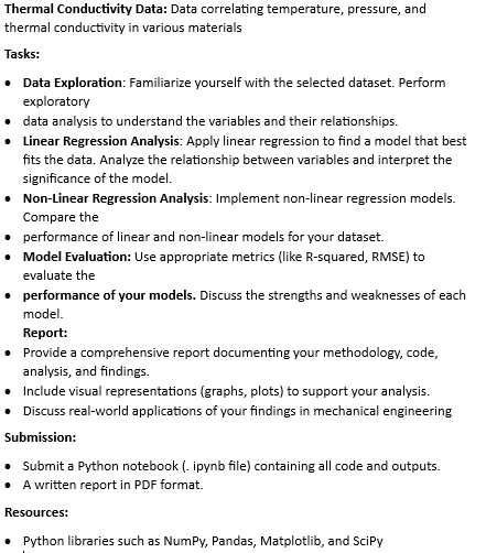  Thermal Conductivity Data: Data correlating temperature, pressure, and thermal conductivity in