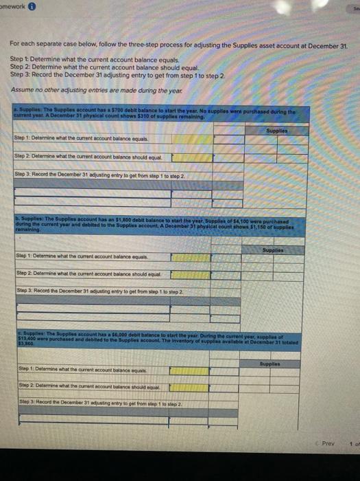  mework For each separate case below, follow the three-step process for