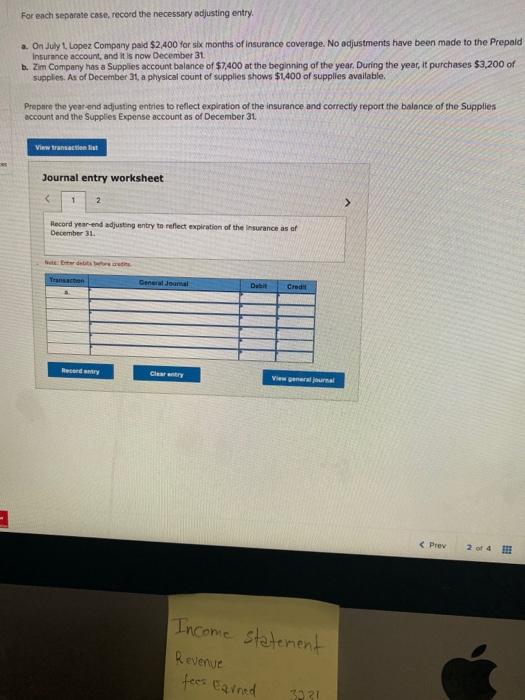 balance should equal Step 3: Record the December 31 adjusting entry to