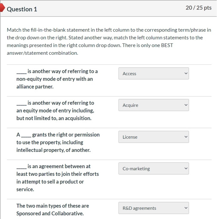 Can you help me where I went wrong I can only choose