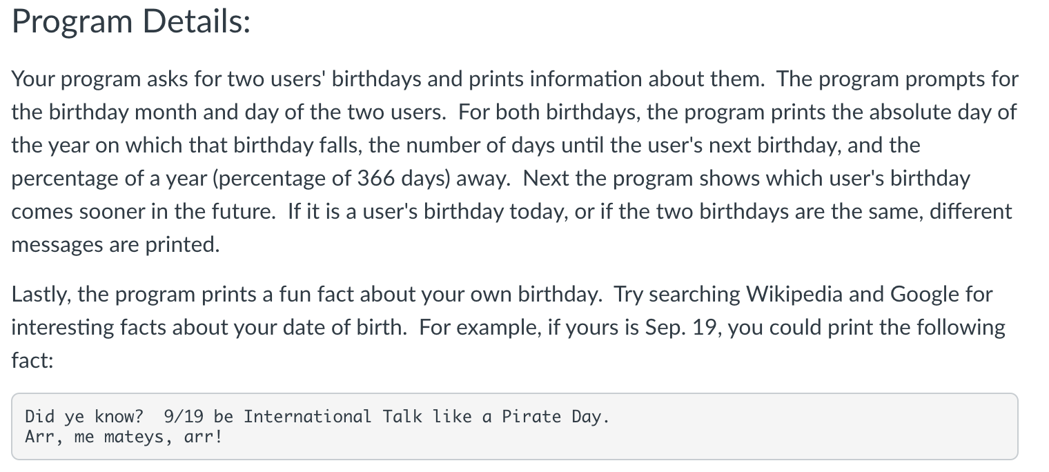 away for birthdays and the percent away. Not using import java.text.SimpleDateFormat; import
