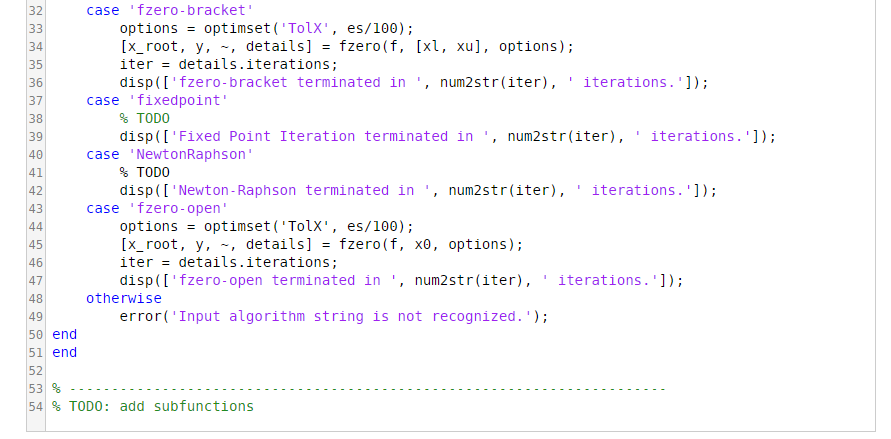 objective: Find roots of equations using bracketing and open methods; explain the