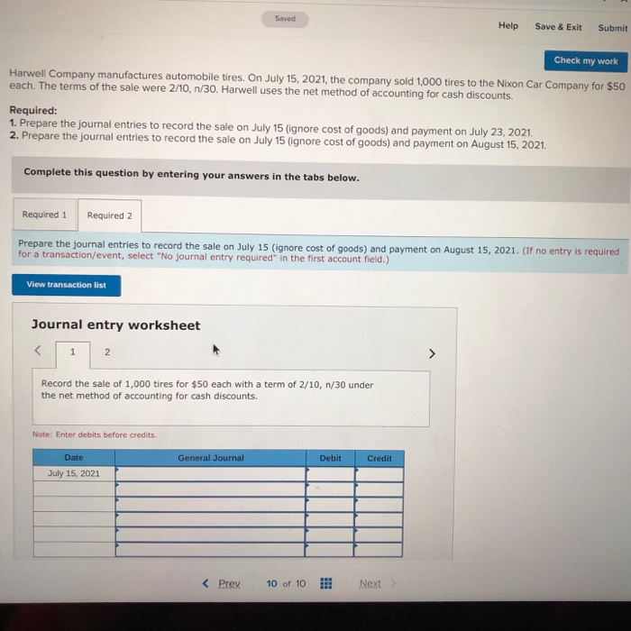 to the Nixon Car Company for $50 each. The terms of the