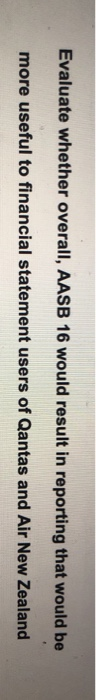  Evaluate whether overall, AASB 16 would result in reporting that would