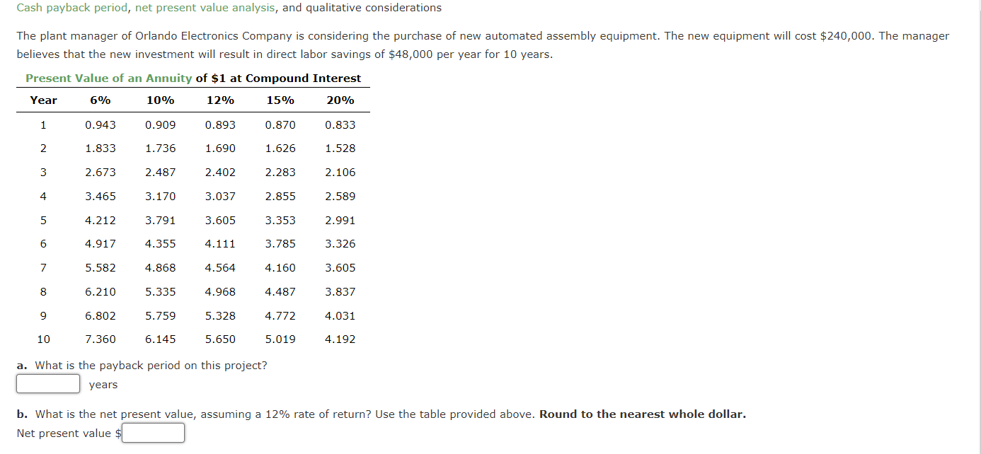 Co. in analyzing a capital expenditure proposal that involves an investment of