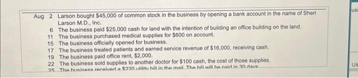 2:1 arsnn bouaht $45.000 of common stock in the business by opening