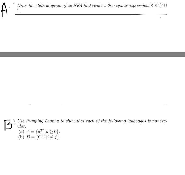  I need answer for part A and part B. Draw the