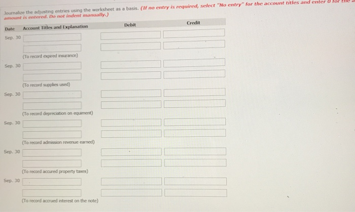 presented below. WILDHORSE COMPANY Worksheet For The Month Ended September 30, 2020