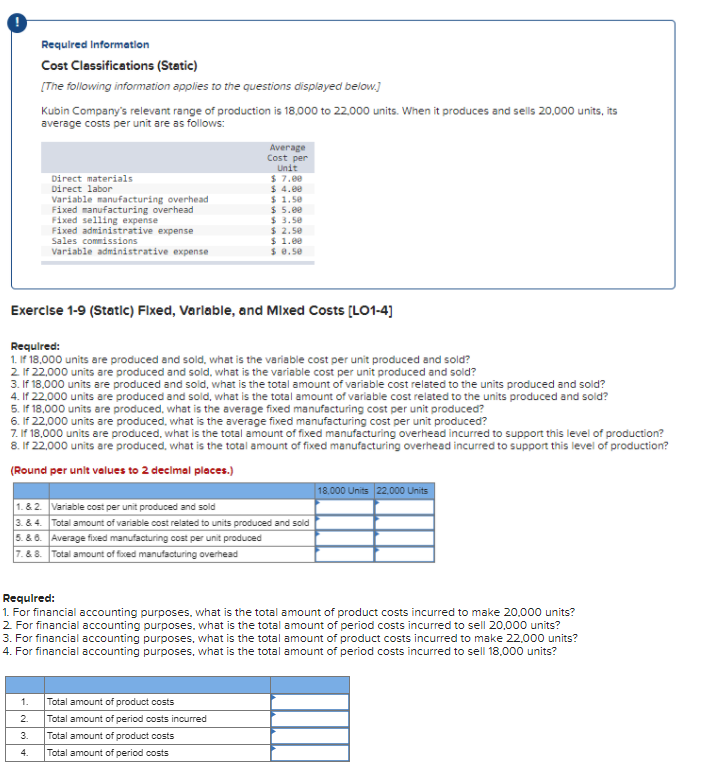 Answer 1-8 for part A and 1-4 for part B Required Information