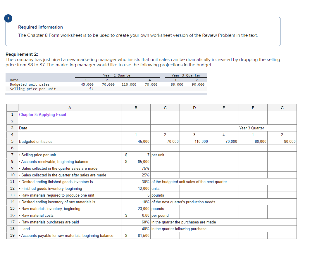 Need help fast please with accounting ! Required information The Chapter 8