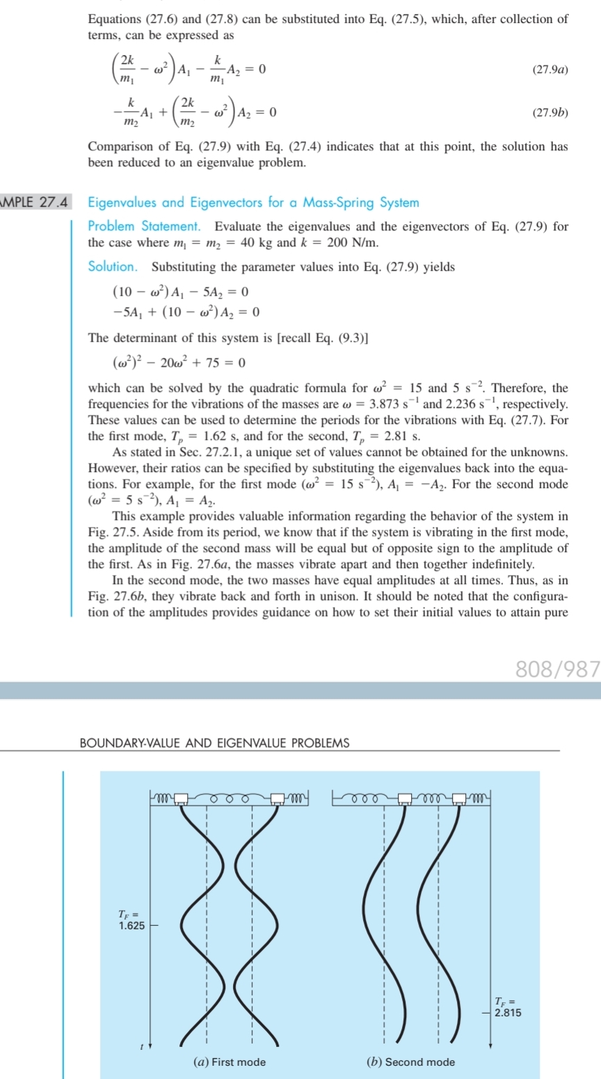  Equations (27.6) and (27.8) can be substituted into Eq.(27.5), which, after