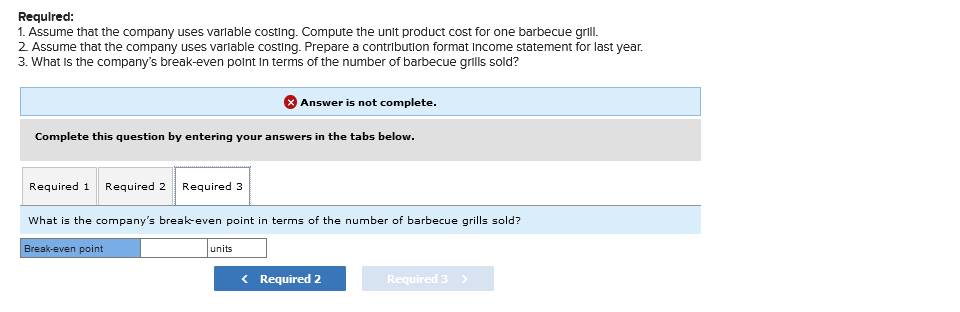 product-a handmade specialty barbecue grill that It sells for \$210. Data for