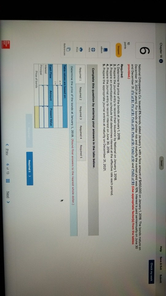  Chapter 14 Saved Help Save & Exit Submit Check my work