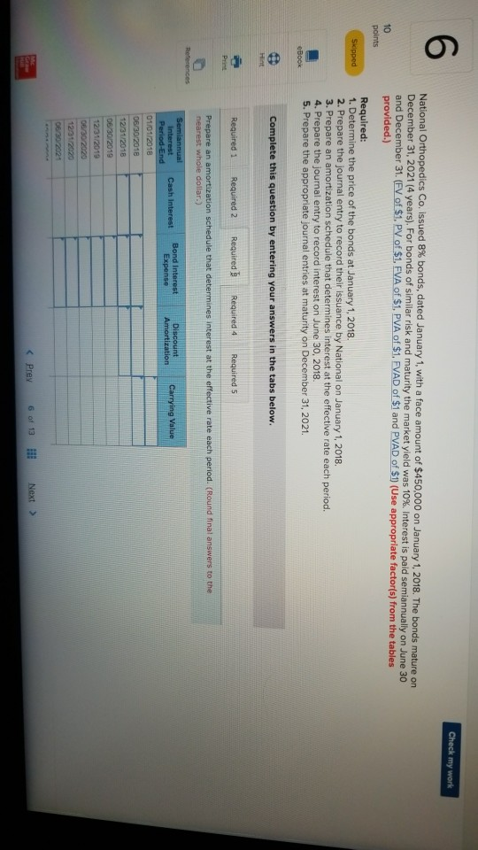 face amount of $450,000 on January 1, 2018. The bonds mature on