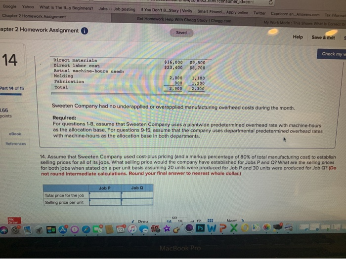 had no jobs in progress at the beginning of March and no