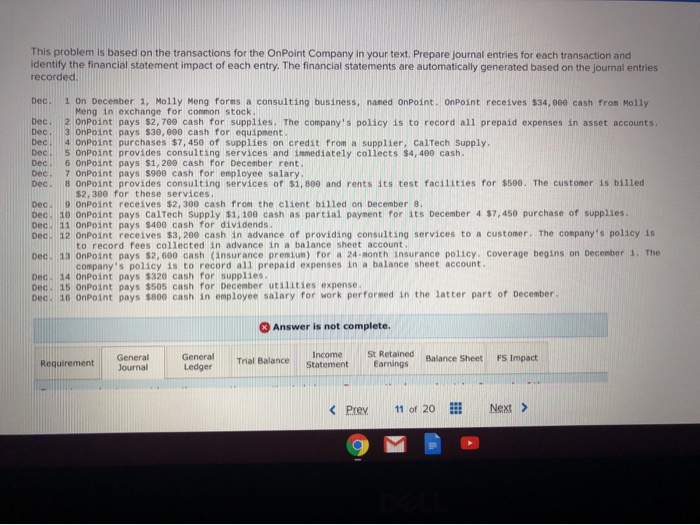  general entry journal 8,9,10,12 ? This problem is based on the