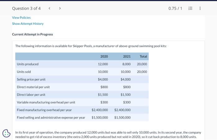 I cant get this answer correct please help. Current Attempt in Progress