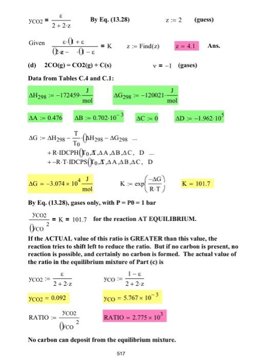 equation they used and how , smiths thermo book 9th edition 14.32.